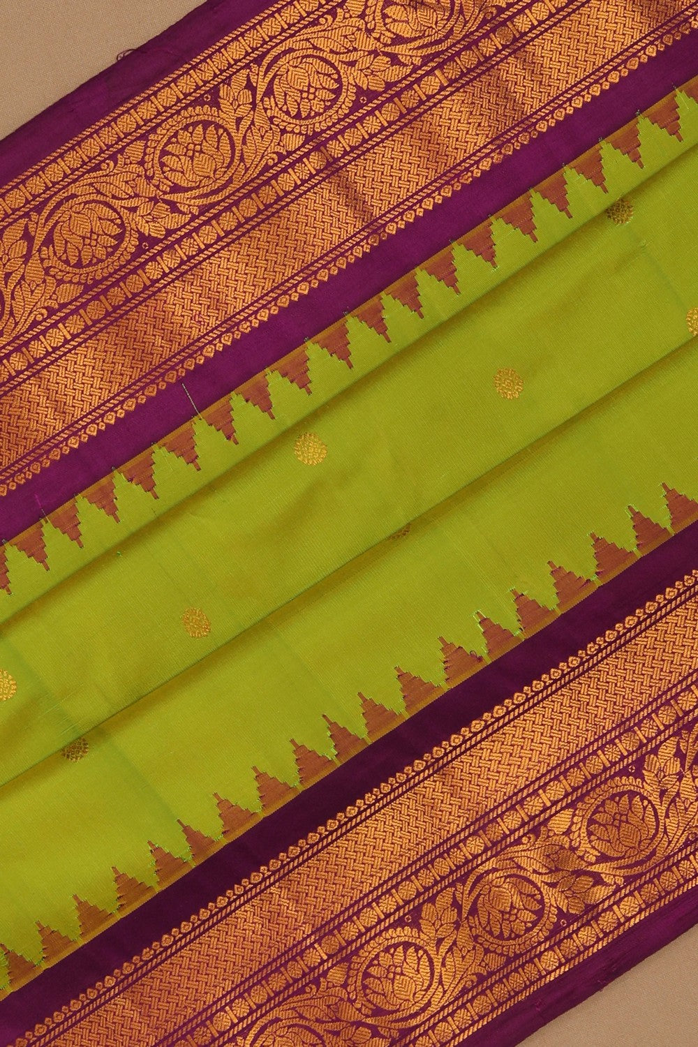 Image of Gadwal Silk Green Saree