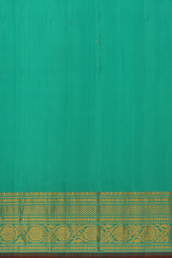 Image of Gadwal Silk Spring Green Saree