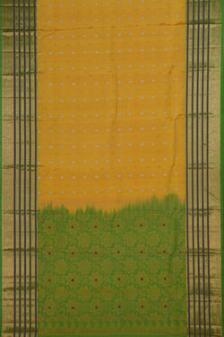 Image of Yellow Kanchi Silk Saree