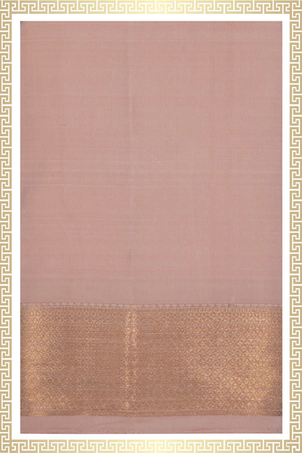 Kanchi Silk Light Pink Dhoti With Kanduva (8 X 4) 3 Pcs Set