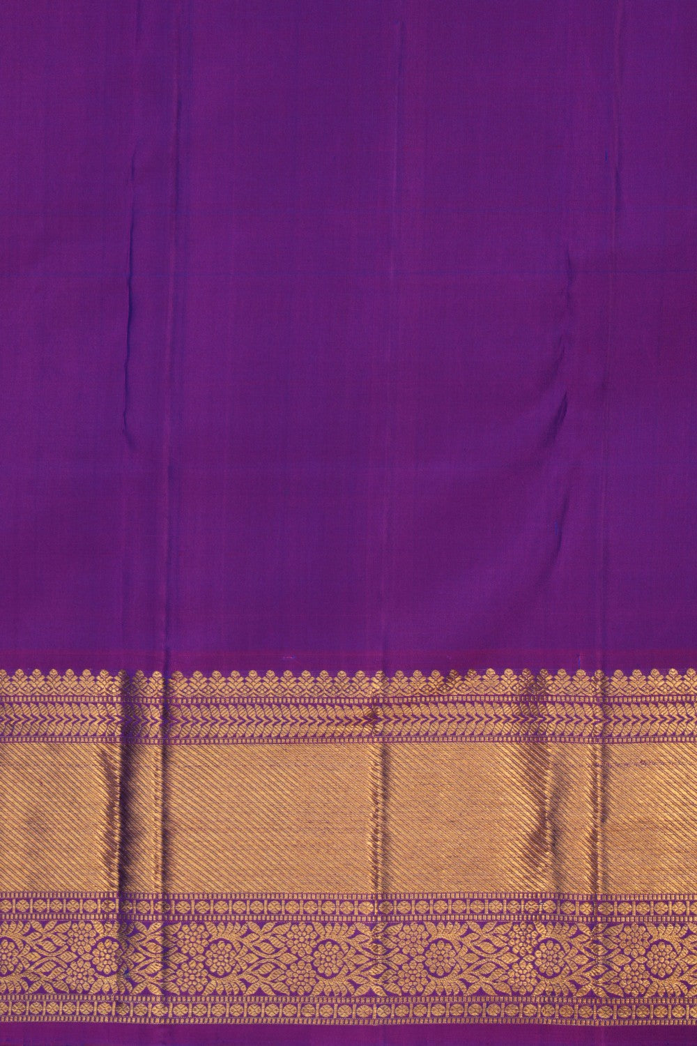 Smoky Blue Brocade Kanchipattu Saree