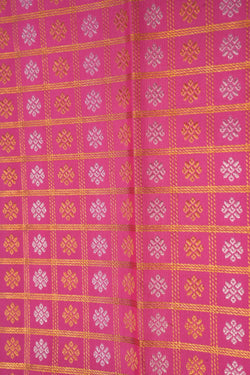 Image of Pink Kattam Kanchi Silk Saree