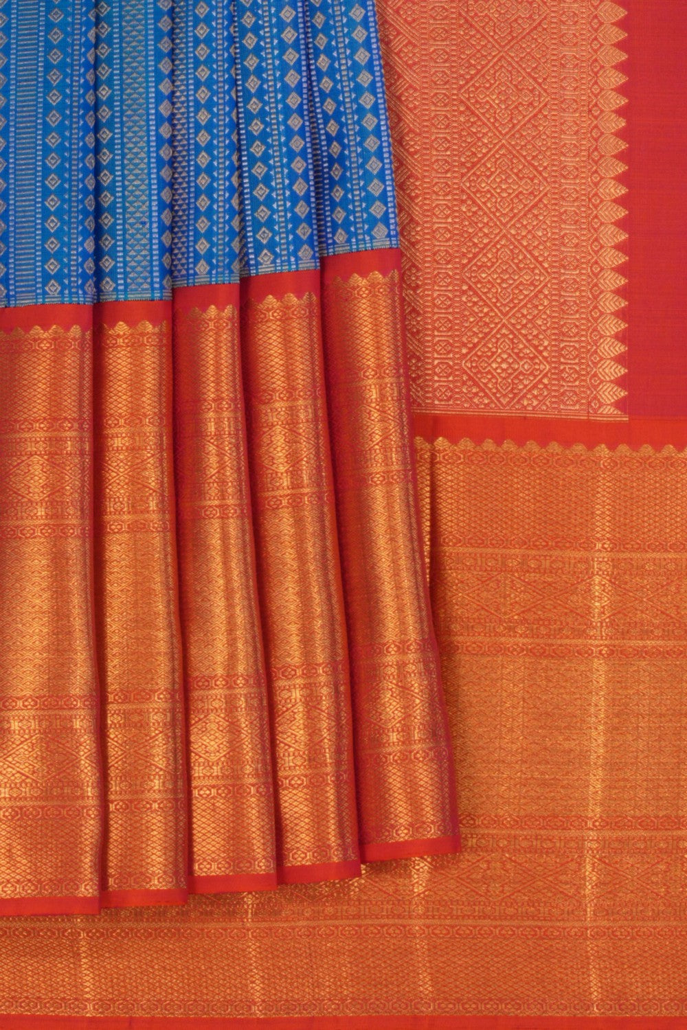 Image of Blue Brocade Kanchipattu Saree