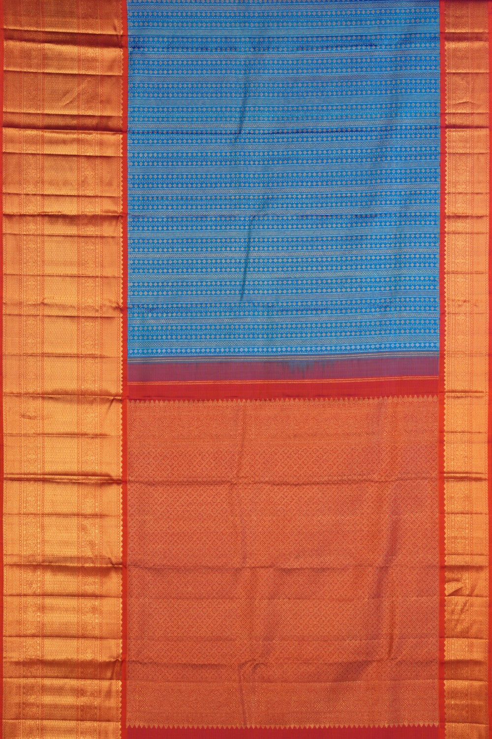 Image of Blue Brocade Kanchipattu Saree