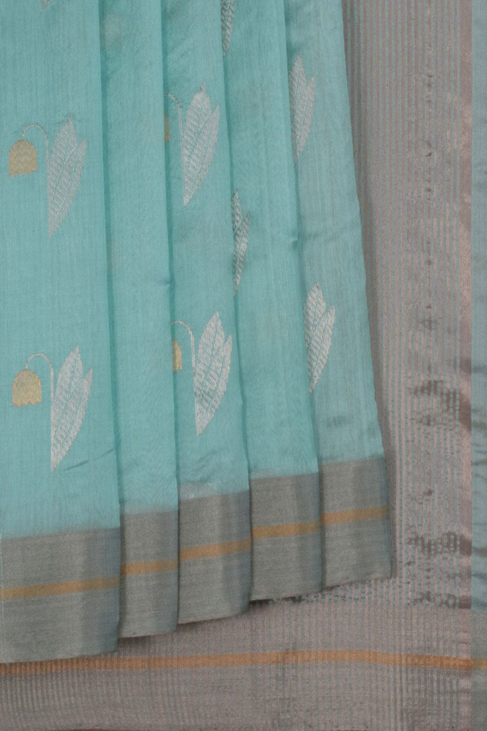 Chanderi Ice Blue Saree