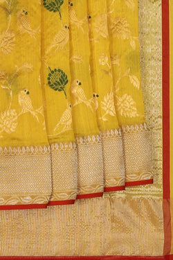 Image of Chanderi Spring Yellow Saree