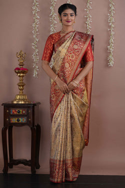 Image of Kanchipattu Brocade Gold Saree