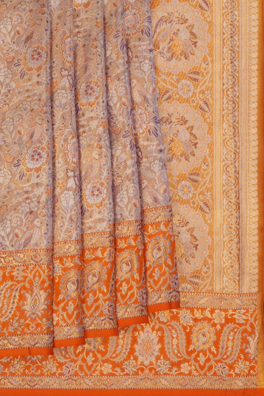 Kanchipattu Tissue Brocade Gold Saree