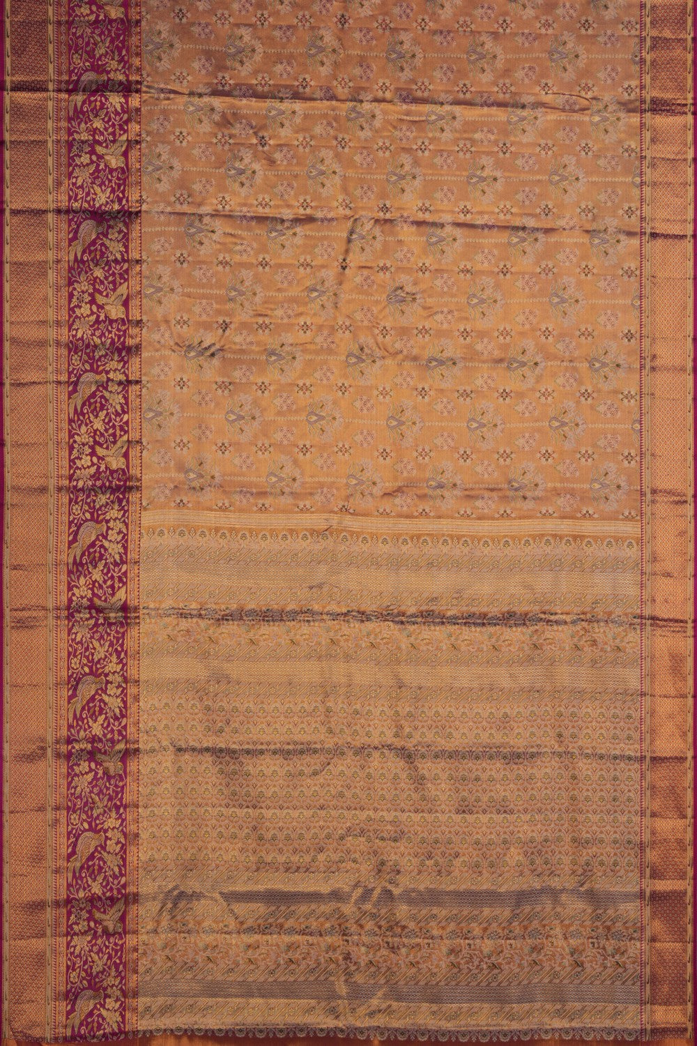 Kanchipattu Tissue Brocade Gold Saree