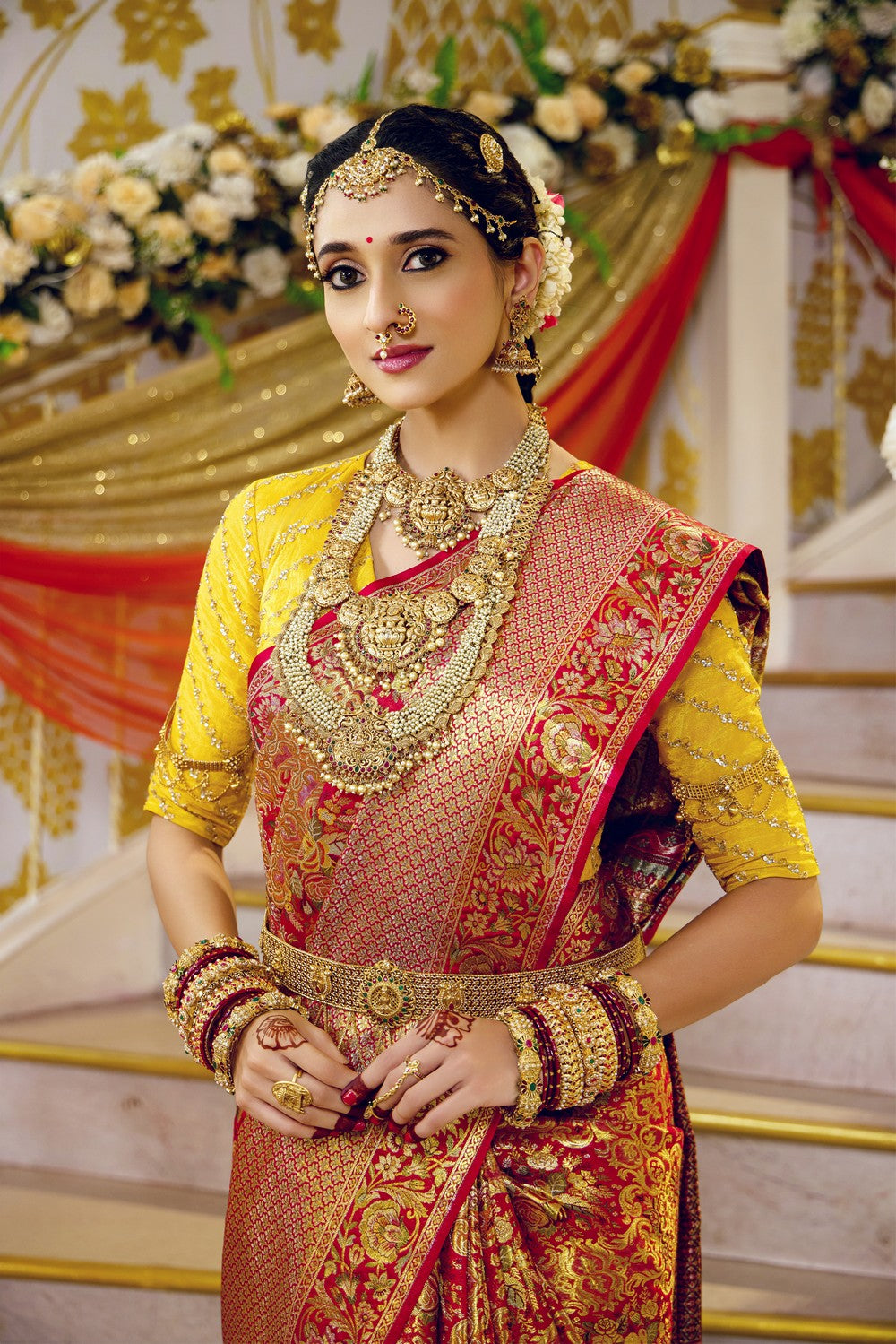 Image of Kanchipattu Pink Brocade Saree