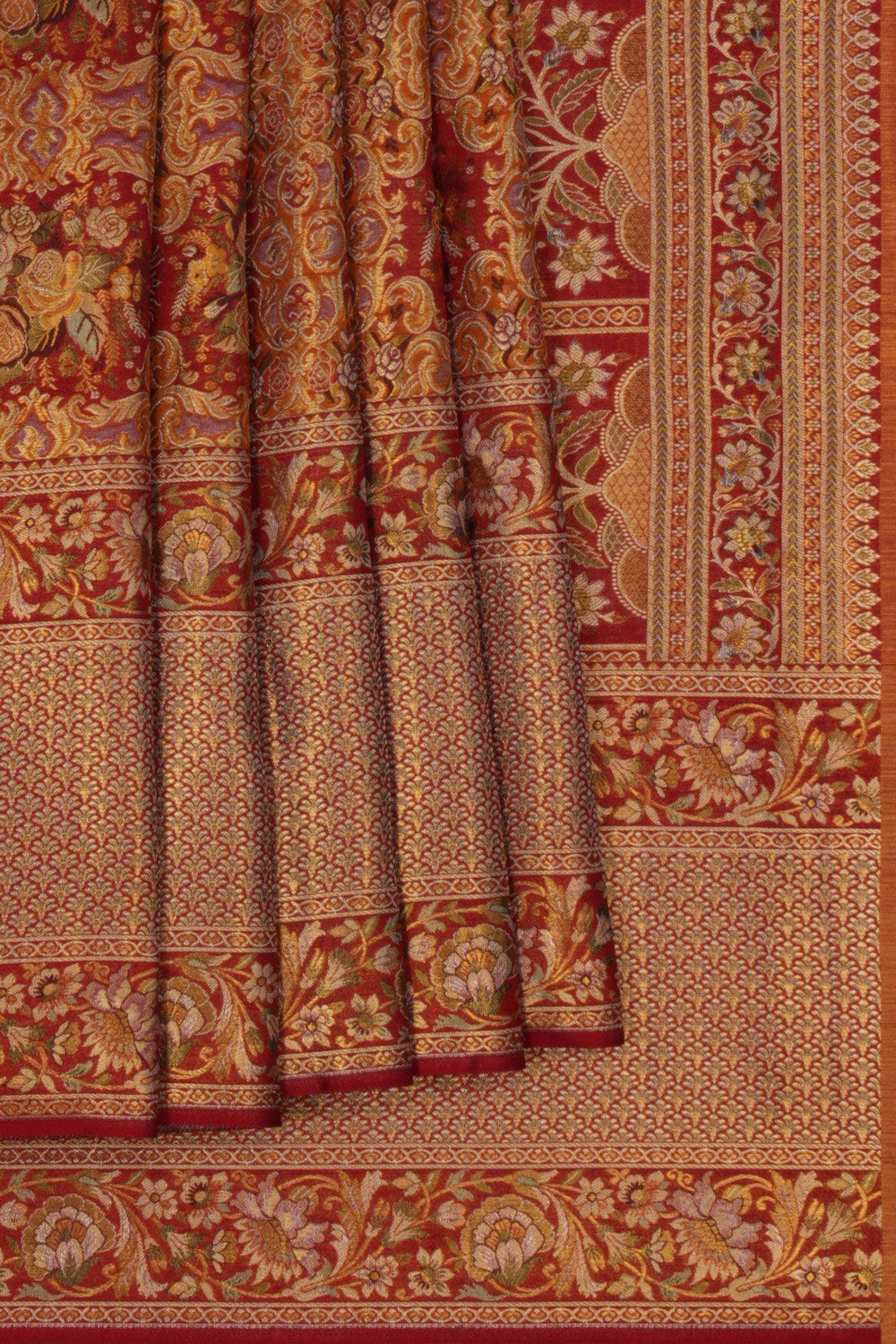 Image of Kanchipattu Pink Brocade Saree