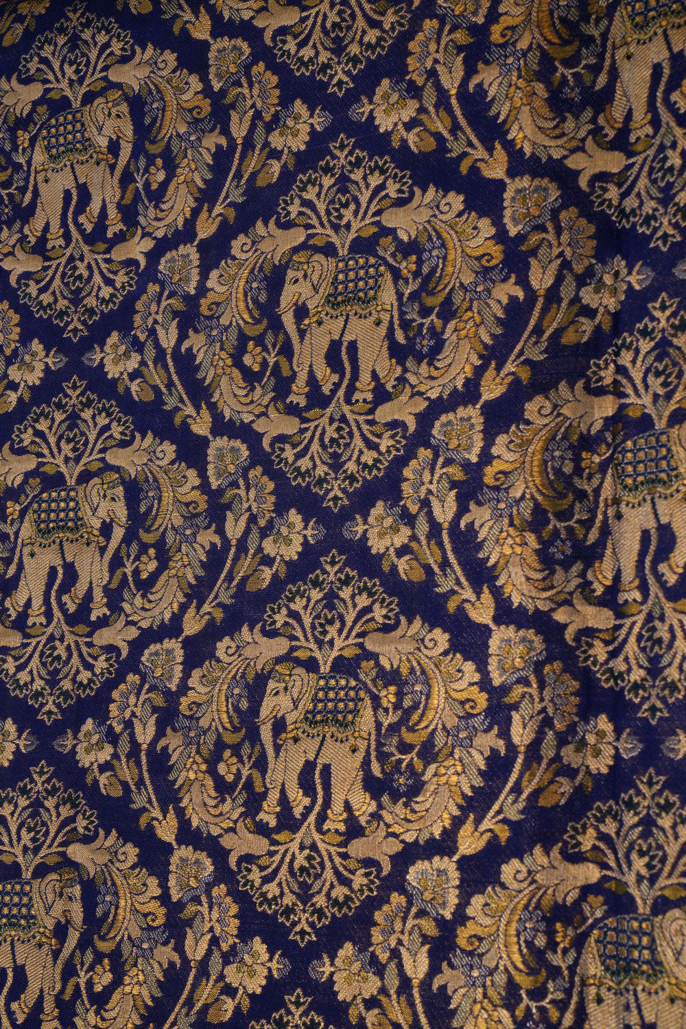 Image of Kanchipattu Tissue Brocade Blue Saree