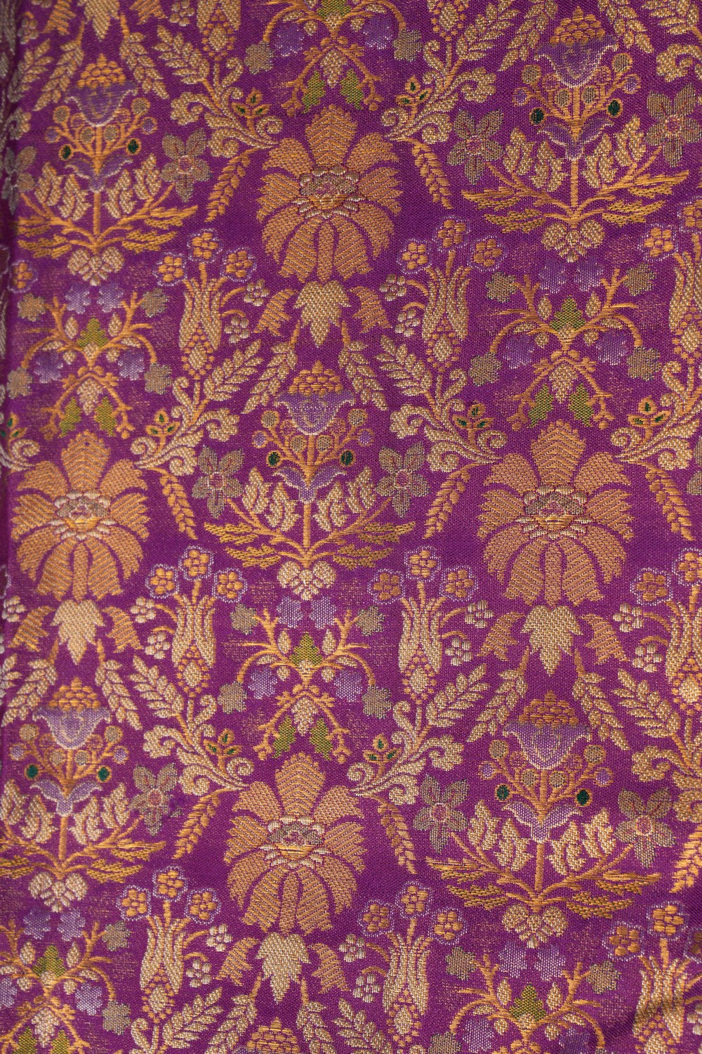 Kanchipattu Tissue Brocade Purple Saree
