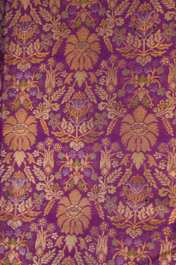 Image of Kanchipattu Tissue Brocade Purple Saree
