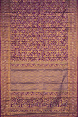 Image of Kanchipattu Tissue Brocade Purple Saree
