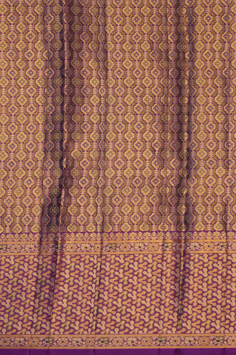 Kanchipattu Tissue Brocade Purple Saree
