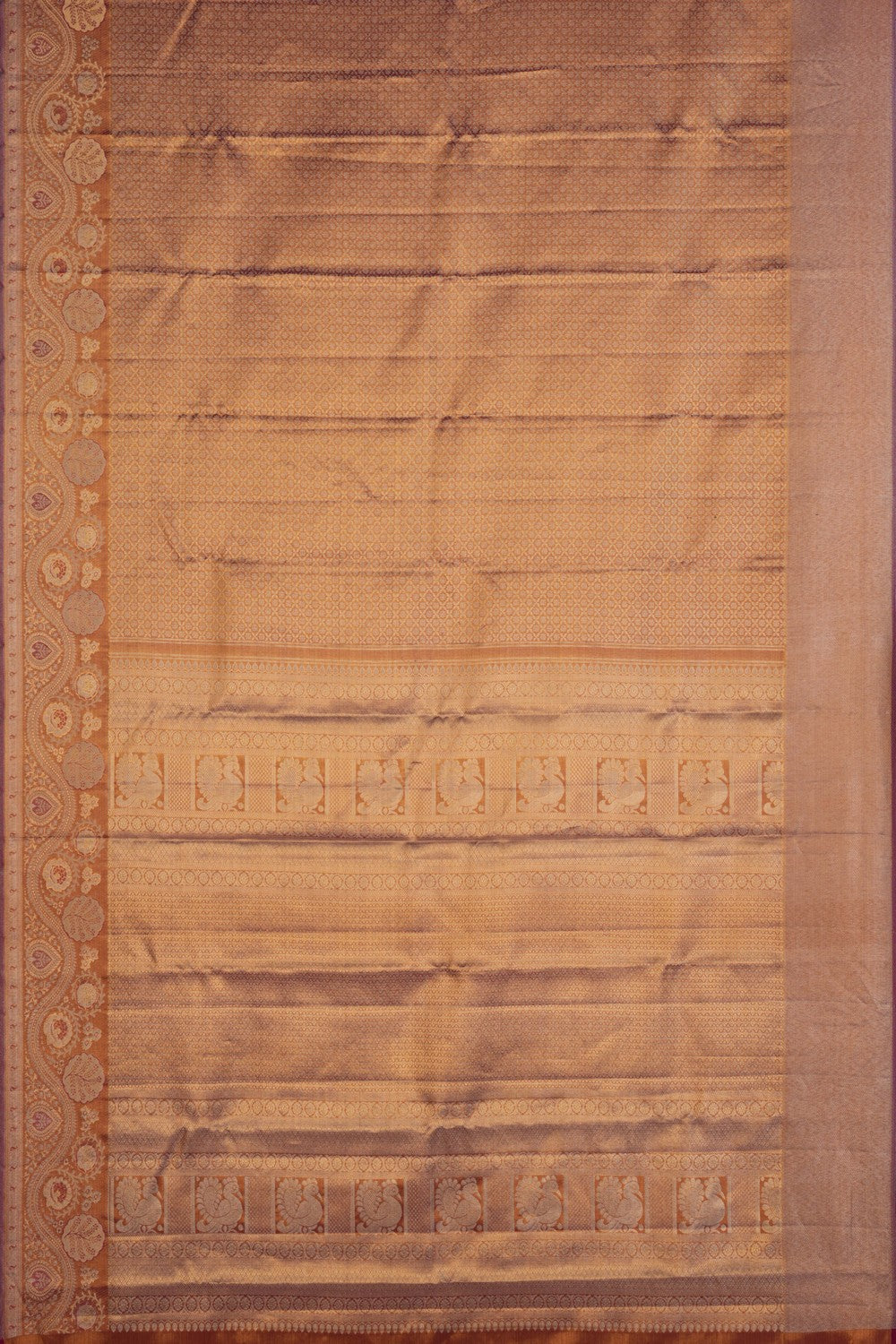 Kanchipattu Tissue Brocade Gold Saree