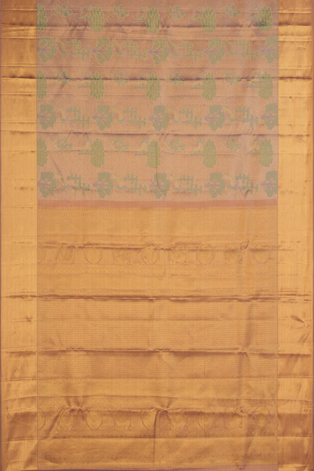 Kanchipattu Tissue Brocade Gold Saree