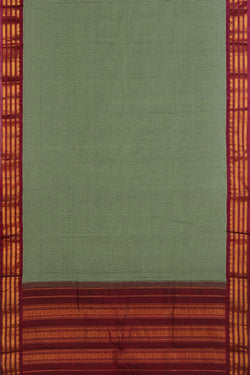 Image of Gadwal Cotton Green Saree