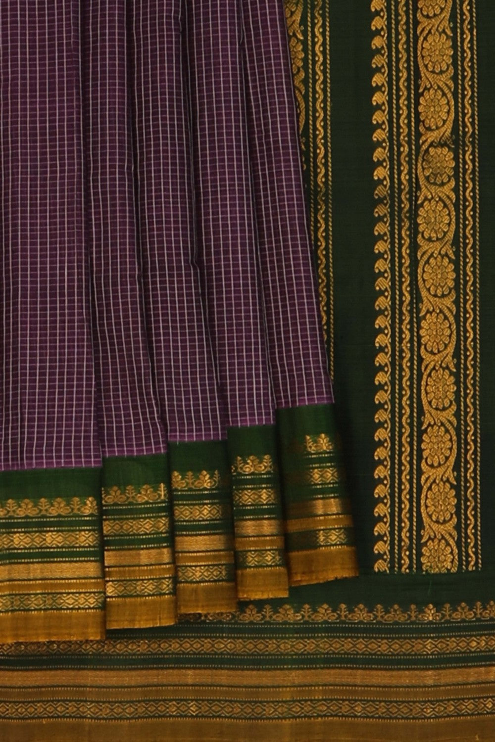 Gadwal Cotton Purple Saree