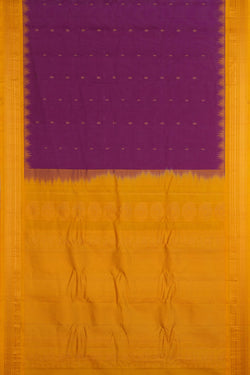 Image of Gadwal Cotton Silk Purple Saree