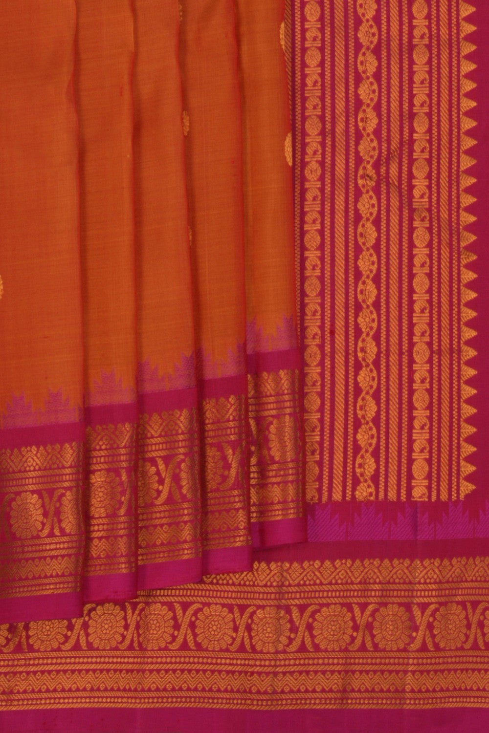 Gadwal Silk Mustard Saree