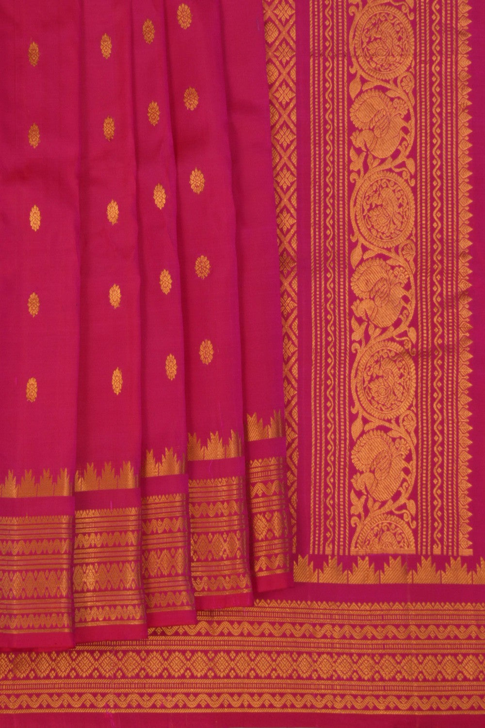 Gadwal Silk Pink Saree