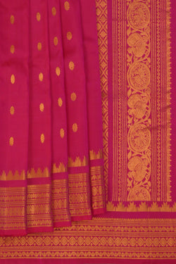 Image of Gadwal Silk Pink Saree
