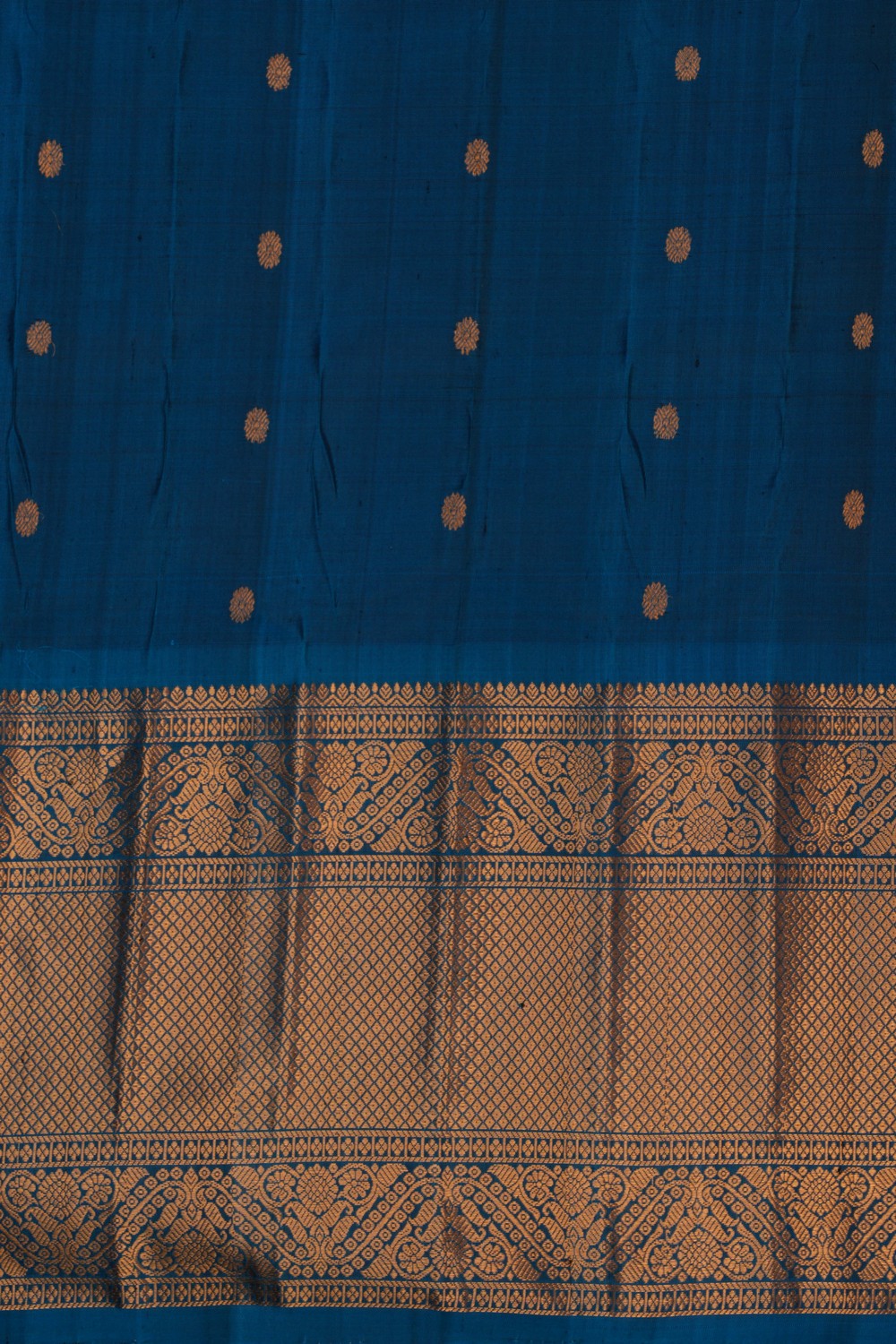 Image of Gadwal Silk Kattam Purple Saree