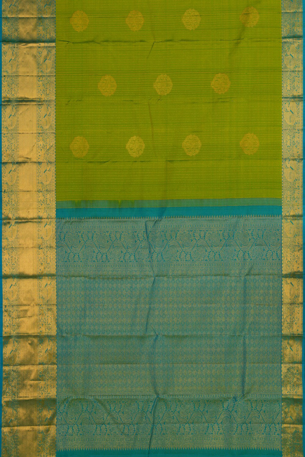 Image of Kanchi Silk Vibrant Green Saree