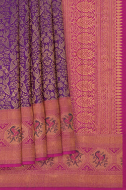 Image of Kanchipattu Brocade Purple Saree