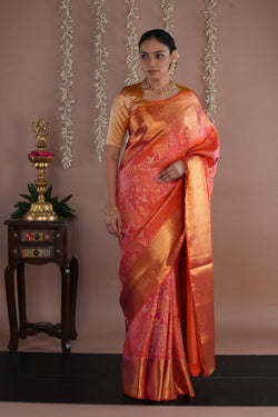 Image of Kanchipattu Brocade Fuchsia Pink Saree