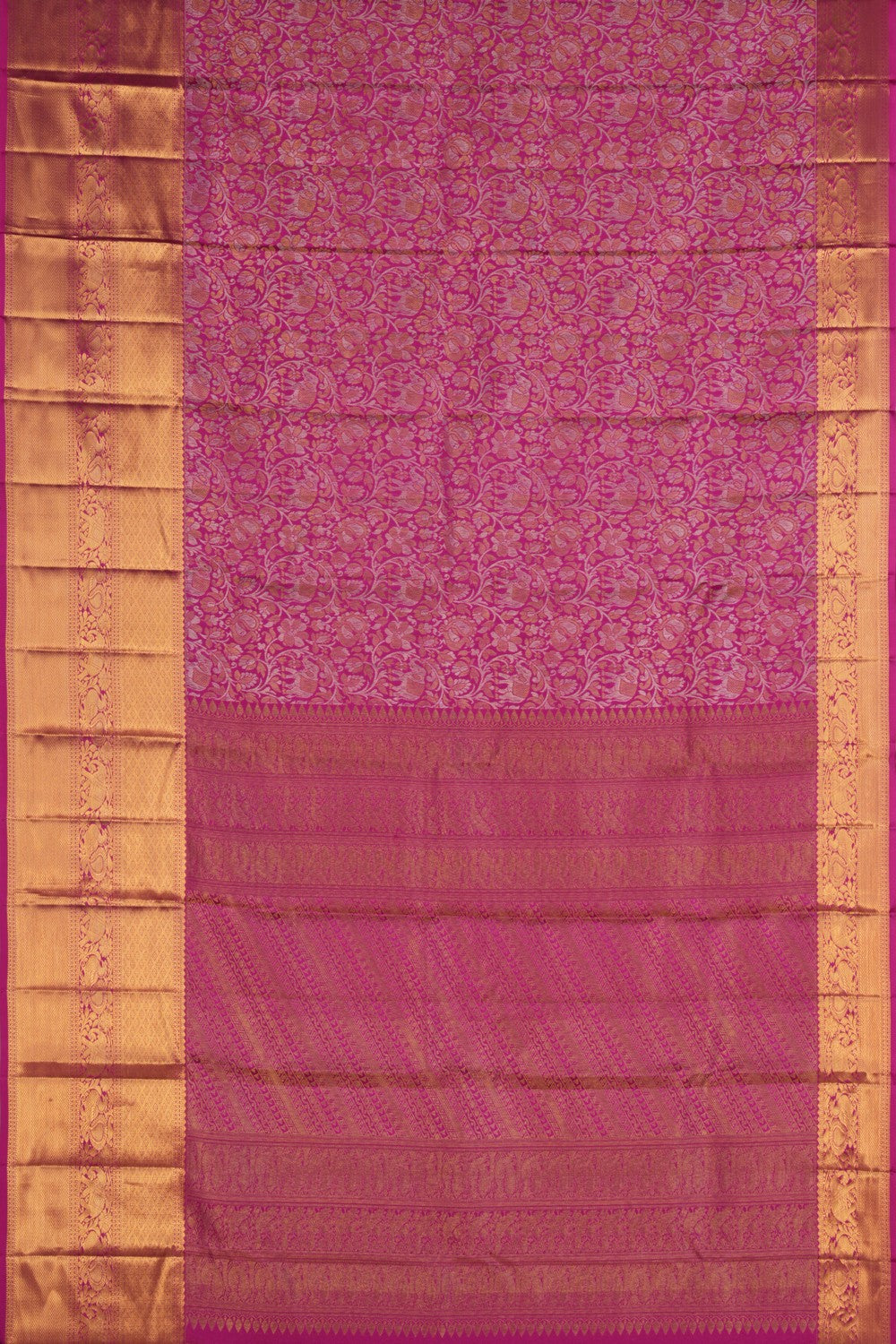 Image of Kanchipattu Brocade Pink Saree