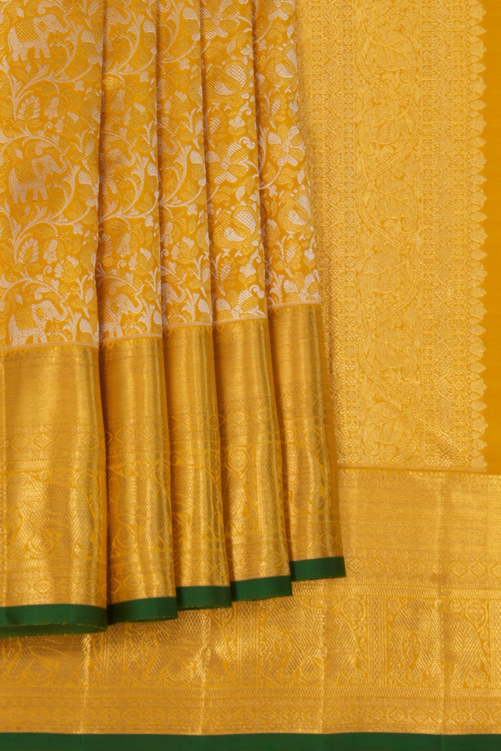 Image of Kanchipattu Tissue Brocade Gold Saree