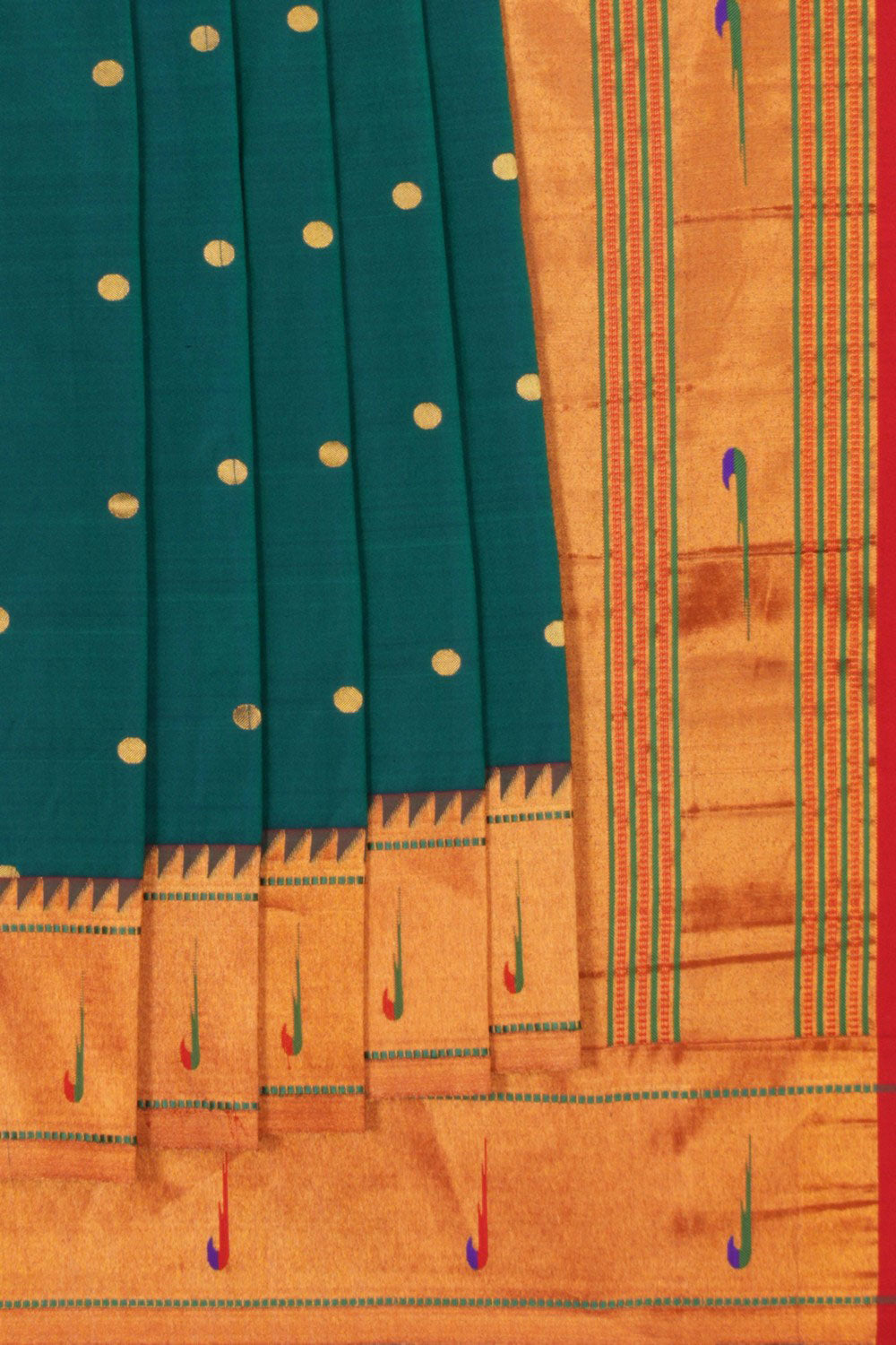 Image of Paithani Teal Green Saree