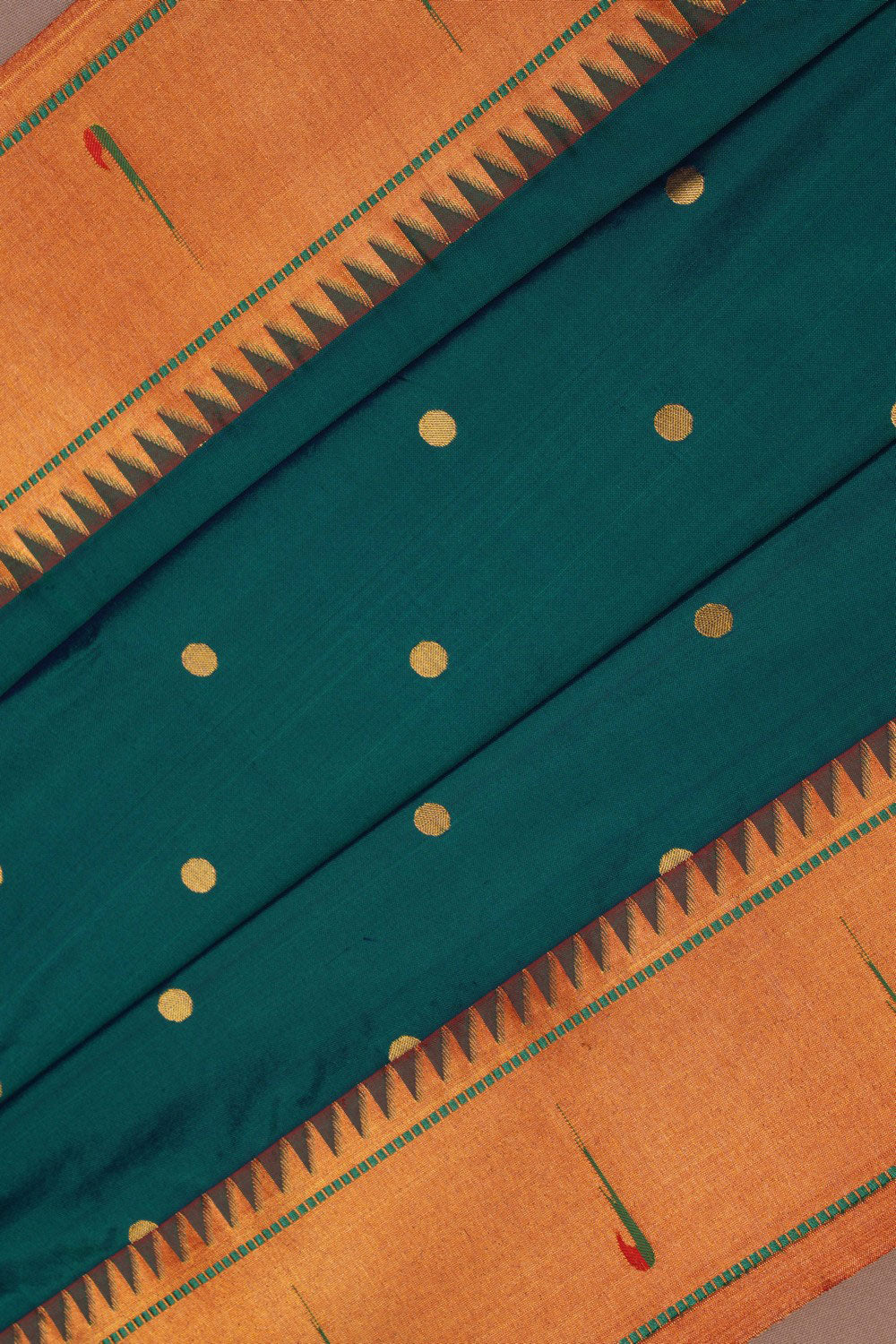 Image of Paithani Teal Green Saree