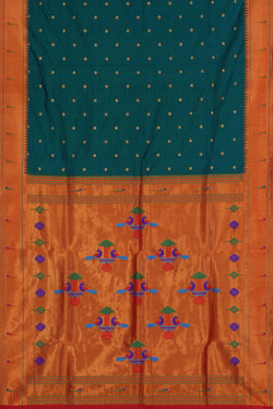 Image of Paithani Teal Green Saree