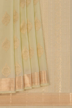 Image of Kanchipattu Mint Green Saree