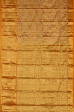 Image of Kanchipattu Tissue Brocade Gold Saree
