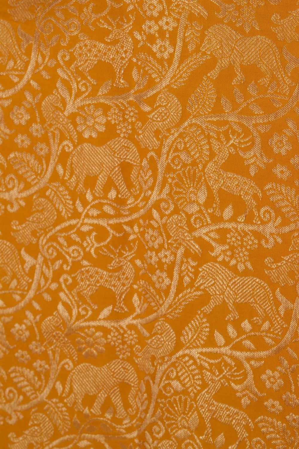 Image of Kanchipattu Tissue Brocade Yellow Saree