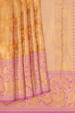 Image of Kanchipattu Tissue Brocade Gold Saree