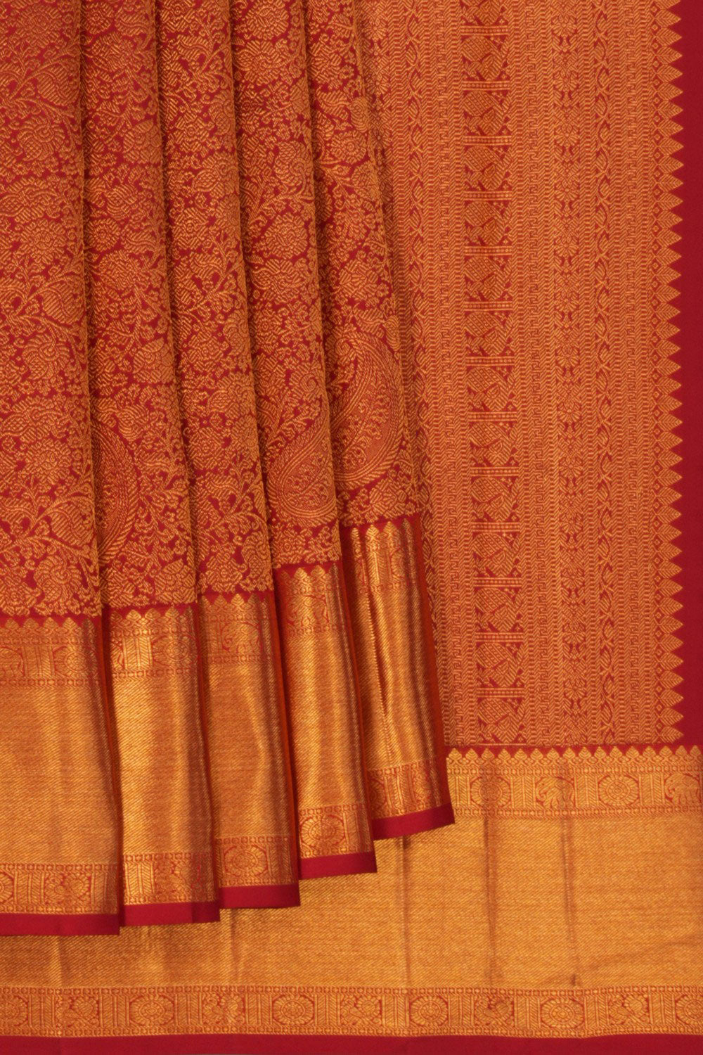 Image of Kanchipattu Brocade Red Saree
