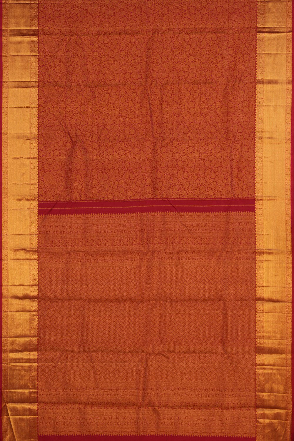 Kanchipattu Brocade Red Saree