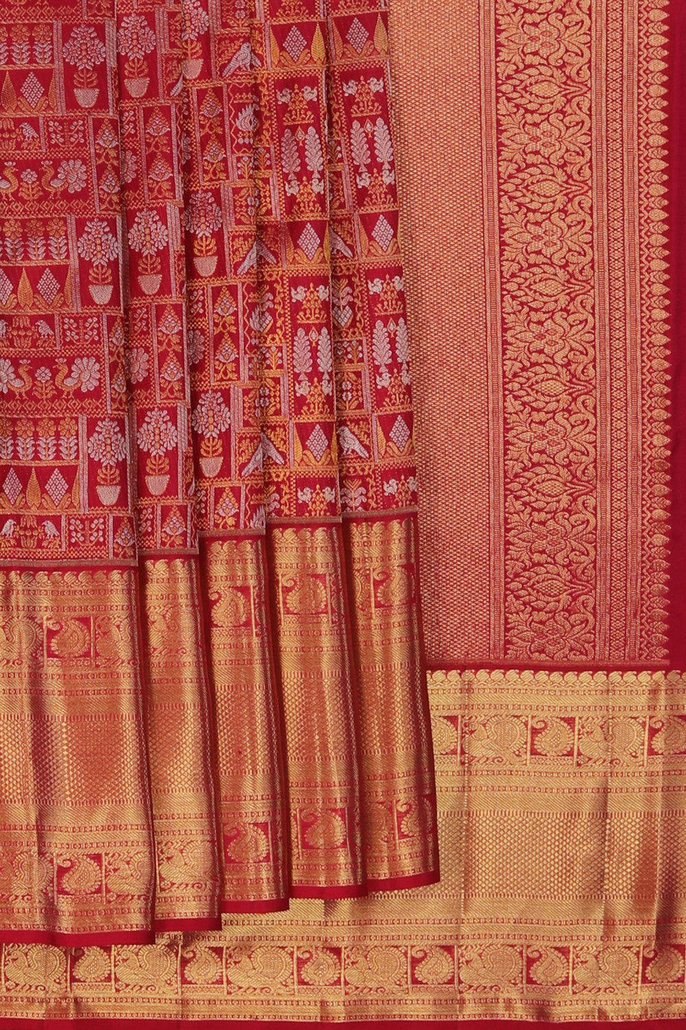 Kanchipattu Pink Brocade Saree