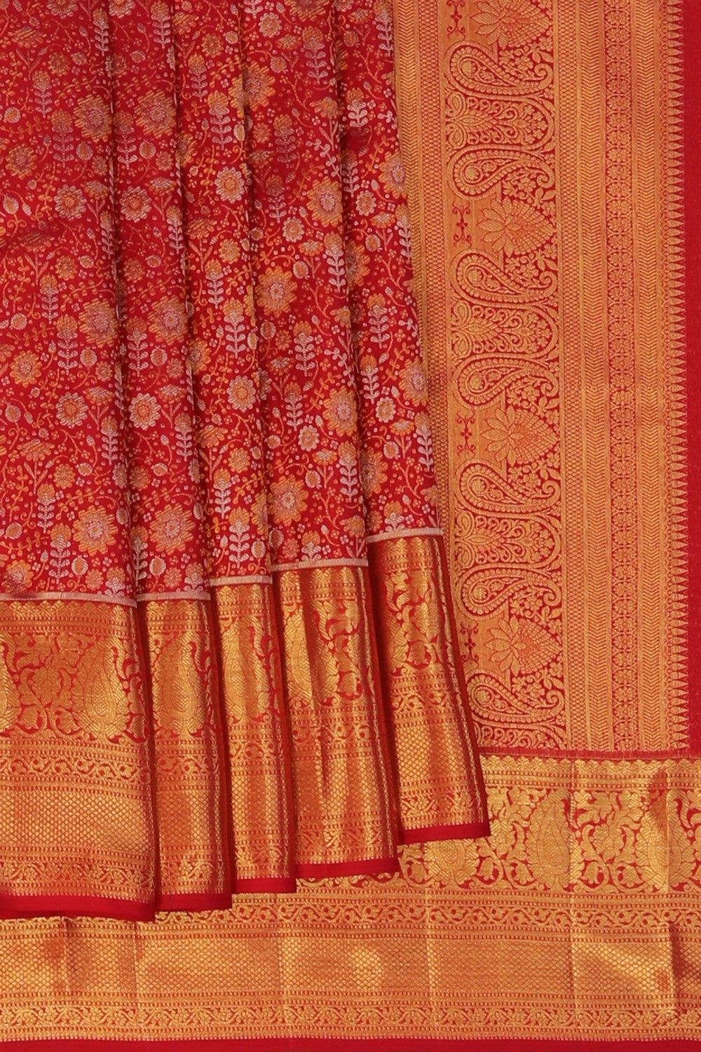 Image of Kanchipattu Pink Brocade Saree