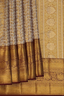 Image of Kanchipattu Moss Green Brocade Saree