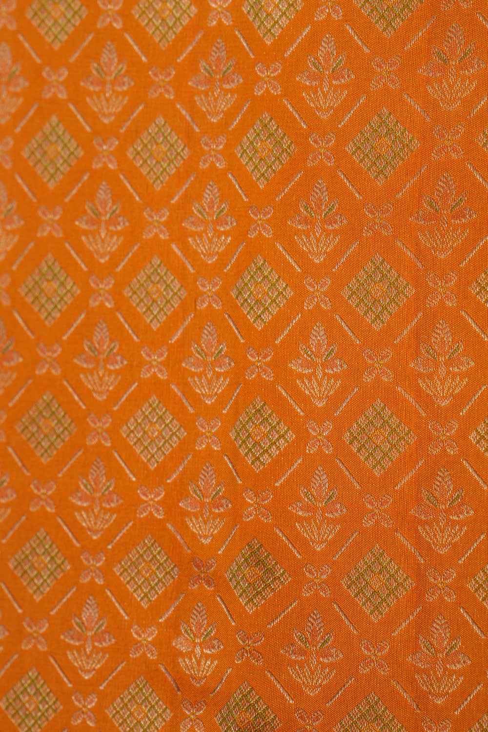 Kanchipattu Brocade Orange Saree