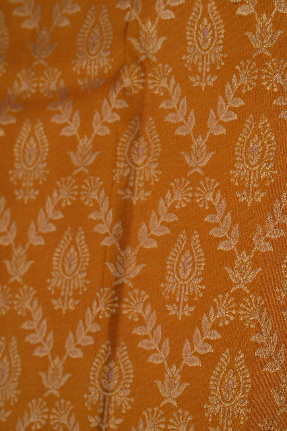 Kanchipattu Brocade Mustard Saree
