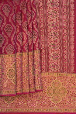 Image of Kanchipattu Brocade Plum Pink Saree