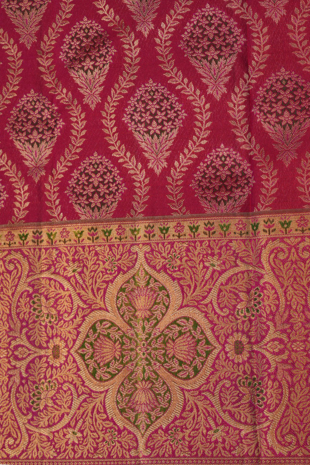 Kanchipattu Brocade Plum Pink Saree
